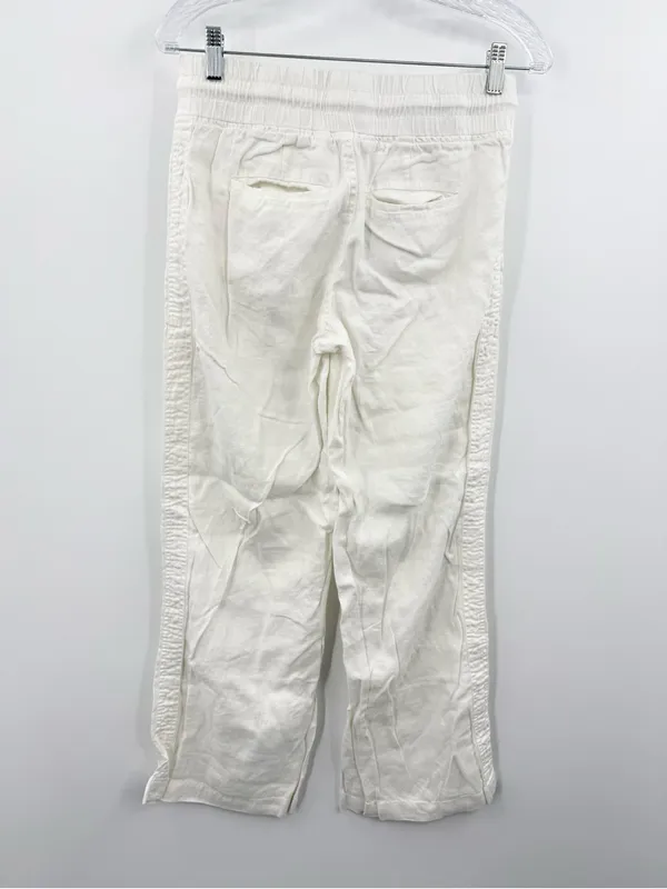 Athleta Cabo Wide Leg Linen White Women's Pants Size 2 - Image 2
