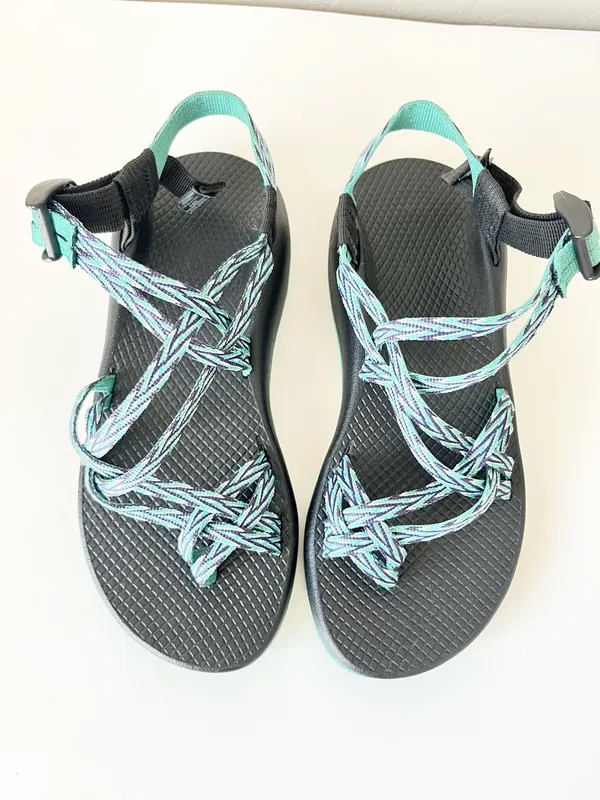 Chaco Dagger strappy water hiking sandals black teal women’s 8 - Image 3