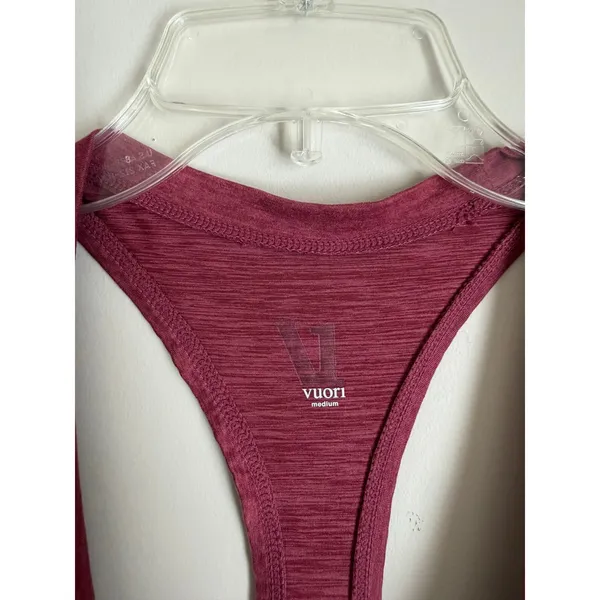 Vuori Lux Racerback Performance Tank Top Burgundy Women's Size Med Heathered - Image 5