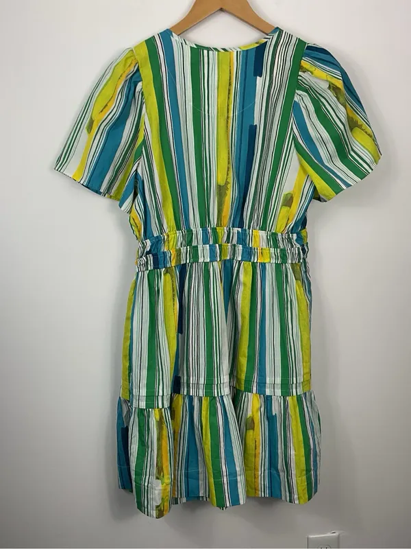 Anthropologie The Somerset Striped Mini Dress Womens Size Large - Image 3