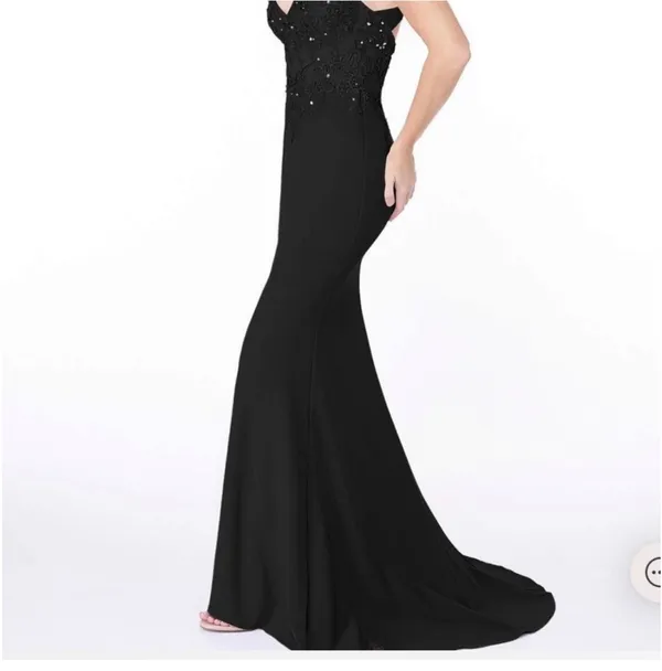 Azazie Dress Black Bridesmaid Prom - Image 2