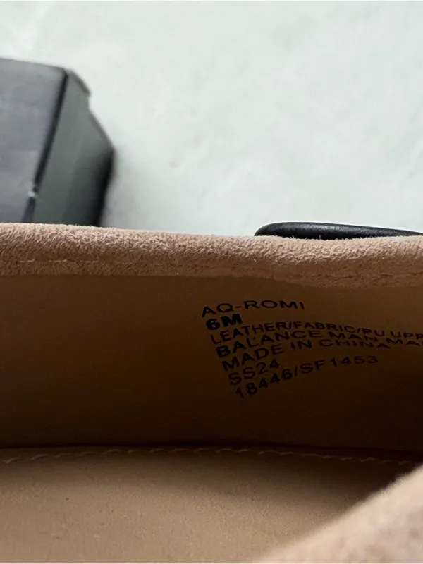 AQUA Ballet Snip Toe Flats NEW Black/Nude 6 - Image 8