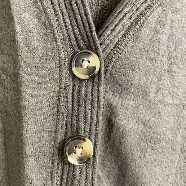 Abercrombie & Fitch Olive Green‎ Soft Long Sleeve Cardigan Sweater, Small - Image 4