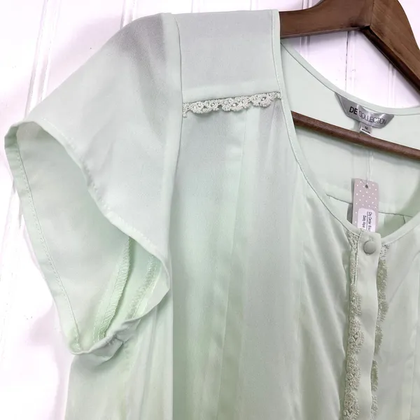 DE Collection City‎ Center Blouse Top Womens Size Medium Cottagecore Coquette - Image 5
