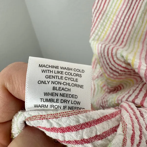Maison Me Chrissy Dress Striped Rainbow Seersucker Sundress Midi Dress Babymoon - Image 8