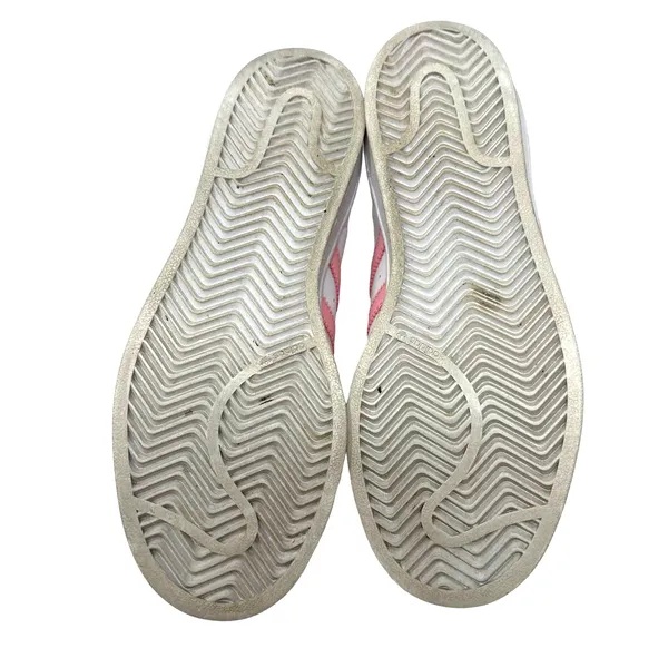 Adidas size 5 EVM 004001 white pink clamshell toe lace up sneakers‎ superstar - Image 9