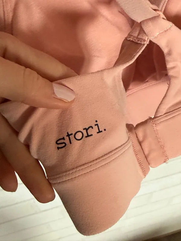 Peach Pink High-Neck Sports Bra - Image 3