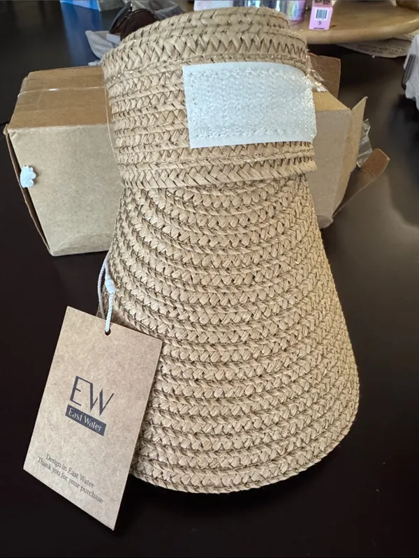 Straw Visor Sun Hat - Image 4