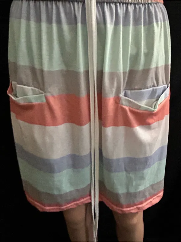 TFY Collection Striped Pastel Spaghetti Strap Dress LG NWT - Image 8