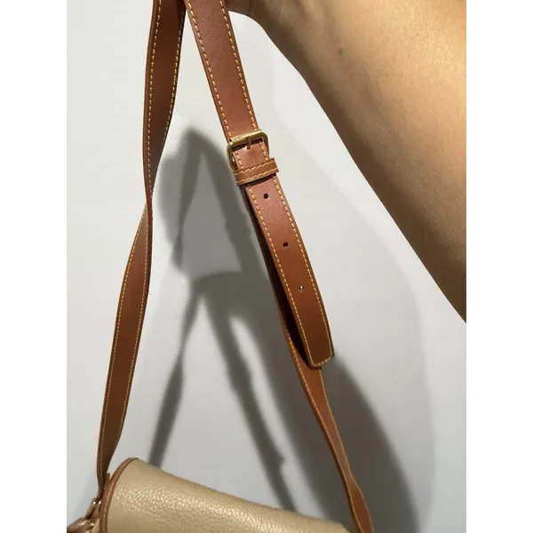 Dooney & Bourke Vintage Brown Shoulder Bag Gold Hardware Buckle Women 9.5x6.5" L - Image 13