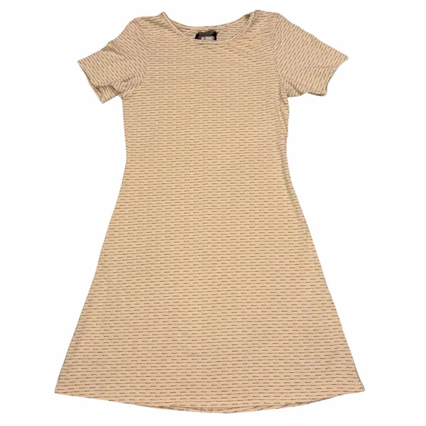 Reformation Custard Stripe Short Sleeve T Shirt Mini Dress XS - Image 2