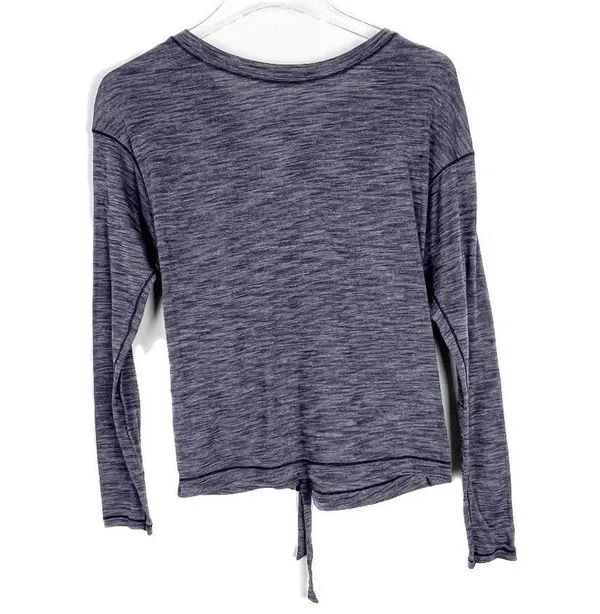 Lululemon Laced With Intent Long Sleeve Heathered Black Grape Size 2 EUC L2152 - Image 3