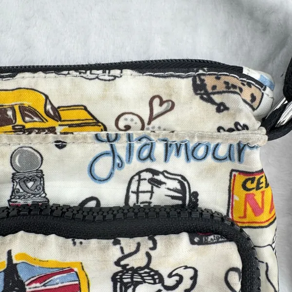 Brighton Jet Set Crossbody Bag Graphic Graffiti Print Nylon Travel Fun Chic - Image 8