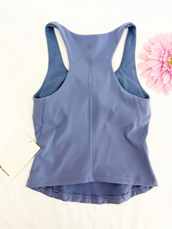 Lululemon InStill Tank Top Water Drop Blue Square Neck Athletic - Image 4