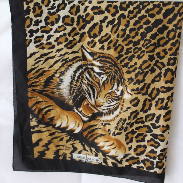 J Mico Sancho Paris Cheetah Print Tiger Scarf - Image 10