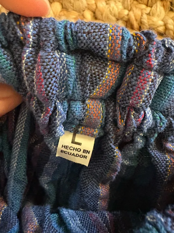 Striped Boho Pants Blue Size L - Image 3