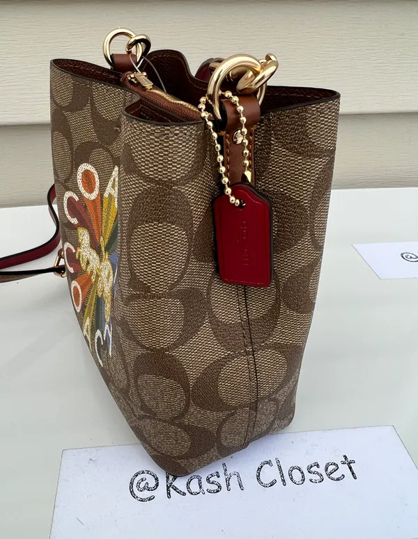 Coach Mini Town Bucket Bag In Signature Canvas -Rainbow - Image 6
