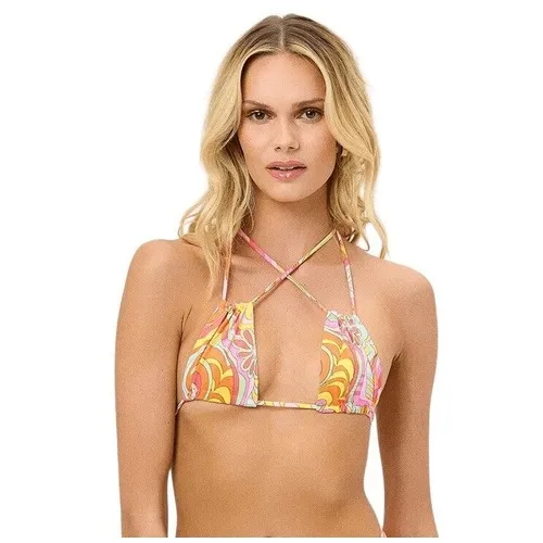 Frankie's Bikinis x Hailee‎ Steinfeld Far Out Sand Halter Bikini Top Pink Large - Image 2