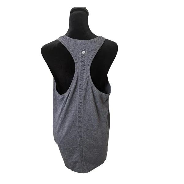 Lululemon Swiftly Tech Tank Top Womens‎ 12 Grey Racerback Mesh Activewear - Image 2