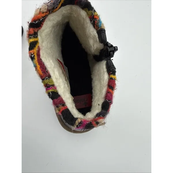Rieker Felicitas Black Boots US 8 EU 39 Faux Leather Boho Knit Cuff Ankle - Image 10