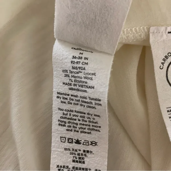 Allbirds Ivory Racerback Tank Top‎ Lightweight Breathable Athletic Medium - Image 5