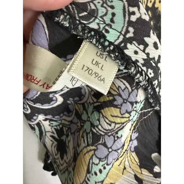 Intimately Free People Weekend‎ in Montauk Crop Top Black Floral Paisley Ties L - Image 6