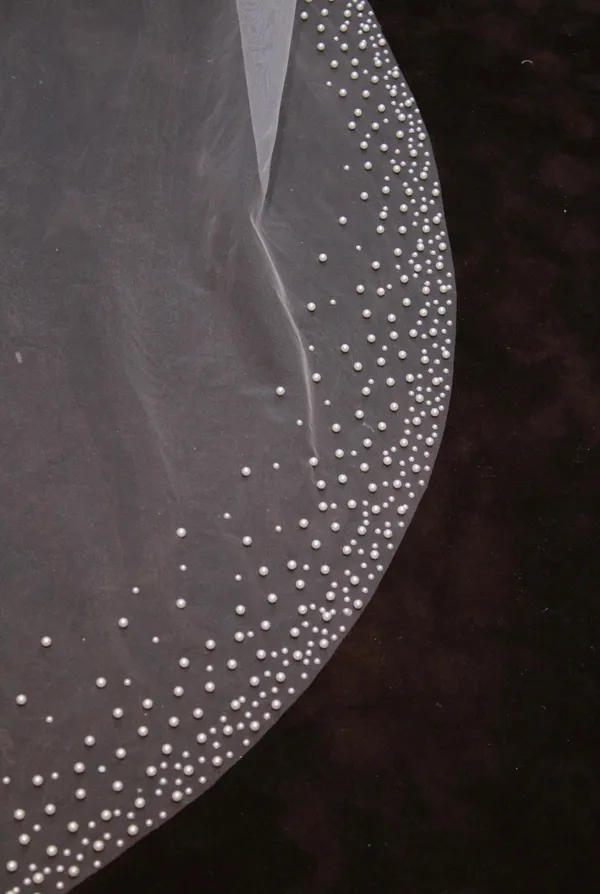 Pearl Wedding Veil Etsy - Image 3
