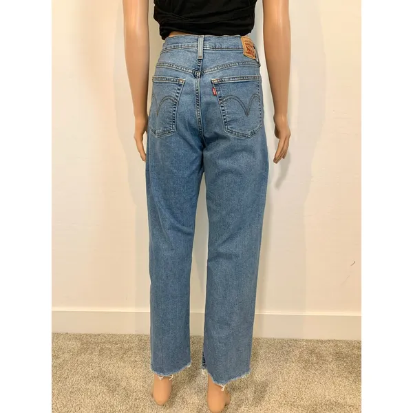 Levi's W 31 L 28 wedgie straight button fly stretch blue jean J 3354 - Image 13