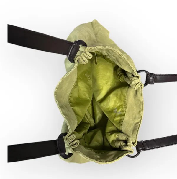 Boho Chic Suede Tote Bag Green - Image 3