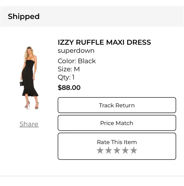superdown Maxi Black Dress Izzy Ruffle - Image 4