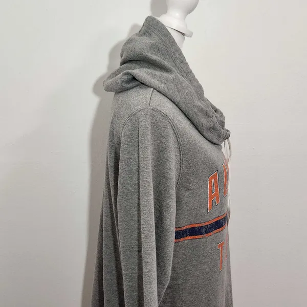 Auburn Tigers Sweatshirt with Funnel Neck Size Large Auburn Gray Sweatshirt - Image 3