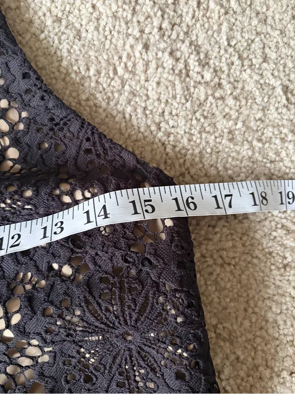 Intermix Y2K boho 90s 2000s black emo goth lace haulter cami tank top size xs - Image 13