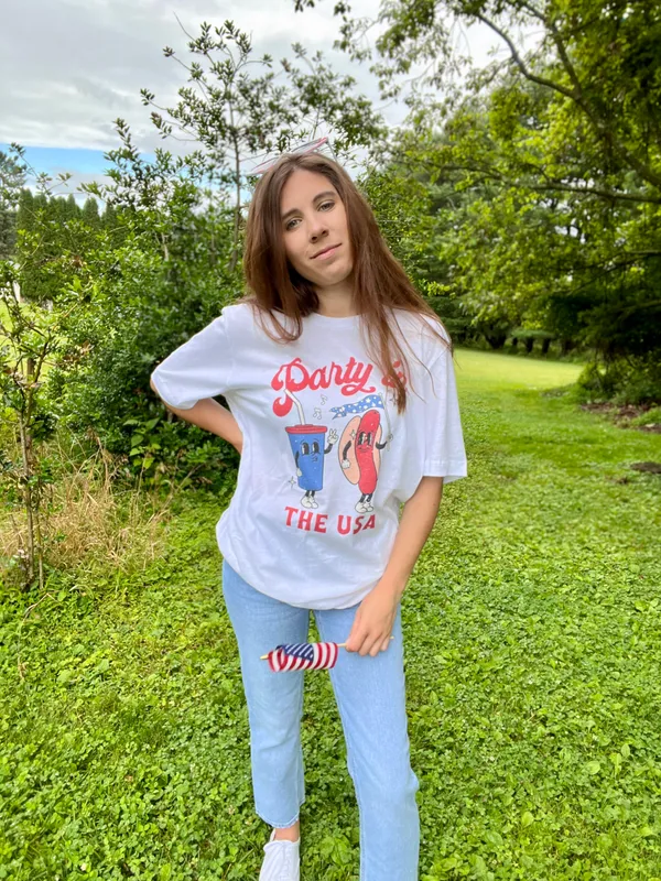 Bella + Canvas Party In The USA Tee - Image 3
