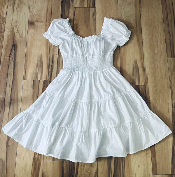 Princess Polly Daniela Mini Dress White Ruffle Size 4 - Image 6