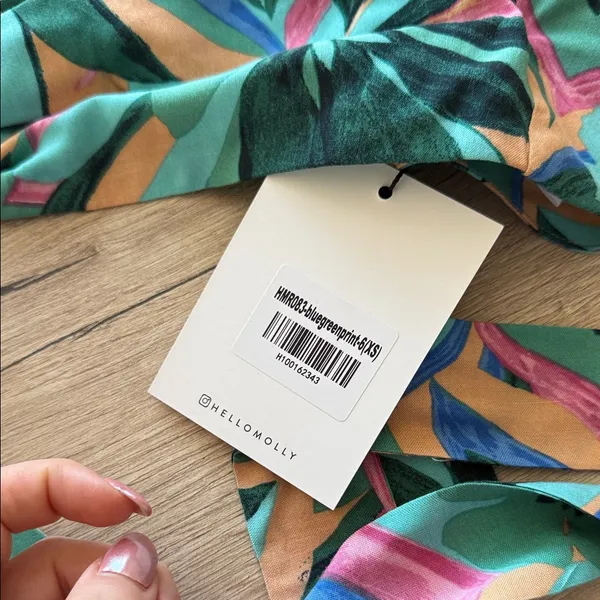 Nwt Hello Molly Tropicana Heart Crop Blue - Image 7
