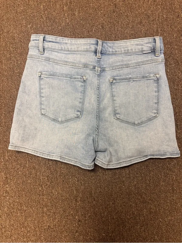 RISEN Light Wash Asymmetrical Wrap Denim Skort Size Large EUC - Image 6