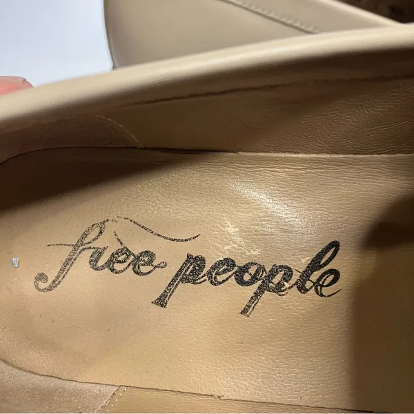 Free people Lyra lug sole loafers tan Leather black womens size 36.5 trendy Y2K‎ - Image 9