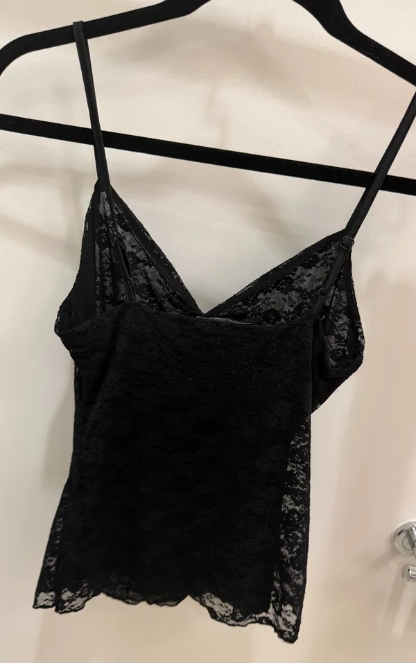 Brandy Melville Lace Tank Black - Image 2