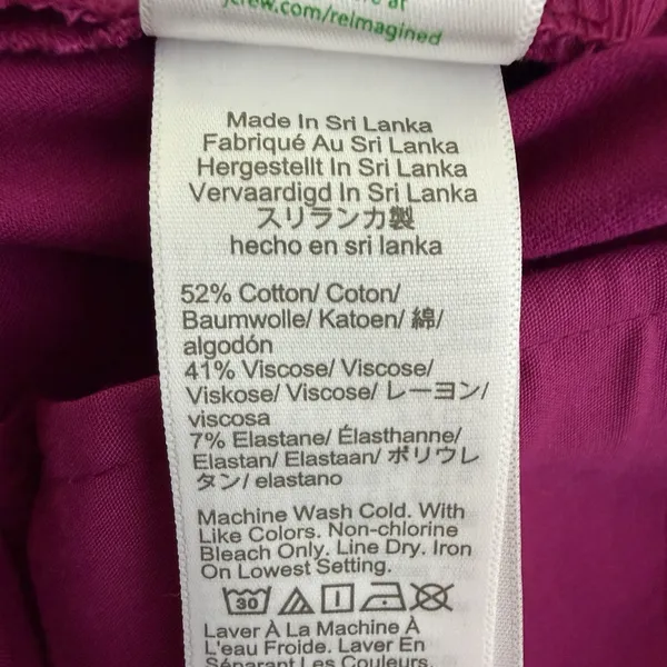 J.Crew‎ Kallie Pant Womens 8 Fuchsia Hot Pink Straight Ankle Career Stretch NWT - Image 11