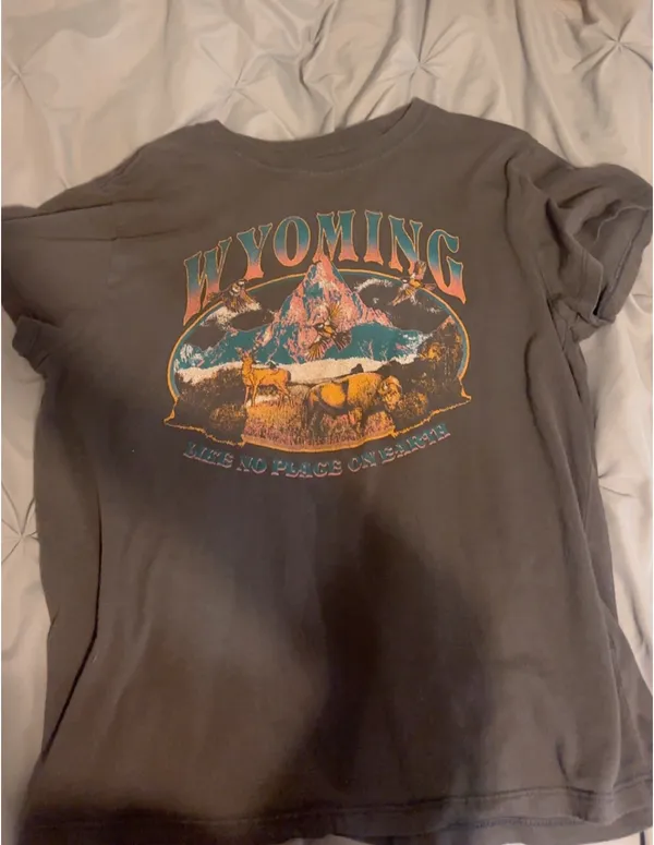 Mighty fine wyoming graffic tshirt - Image 2