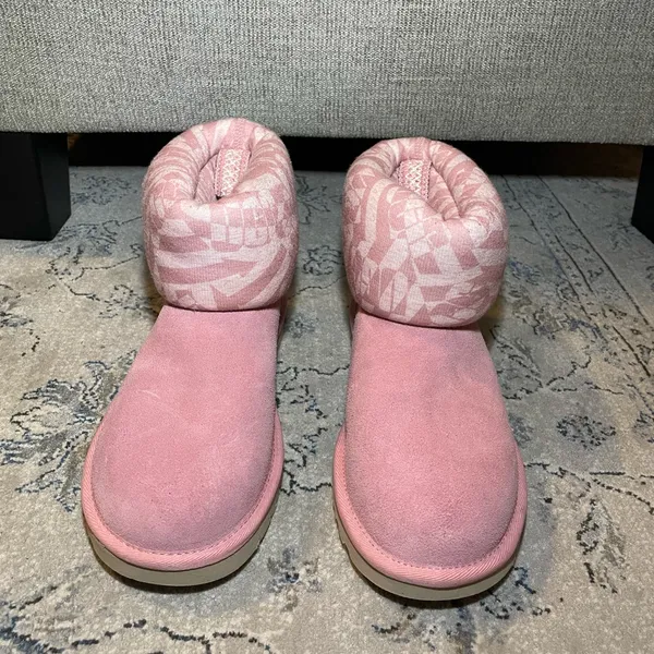 UGG Classic Mini Jersey Stripe Blush Boots - Image 4