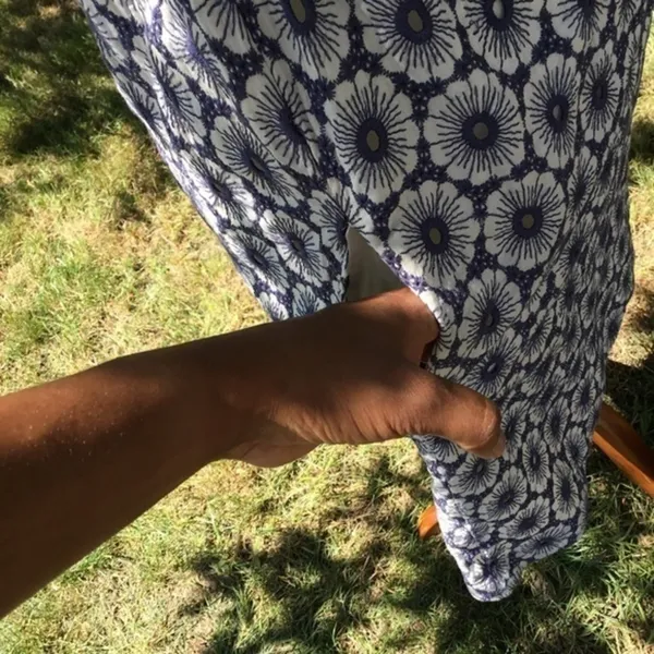 Strapless Blue Embroidered Floral Eyelet Cottage‎ Sun Dress - Image 3