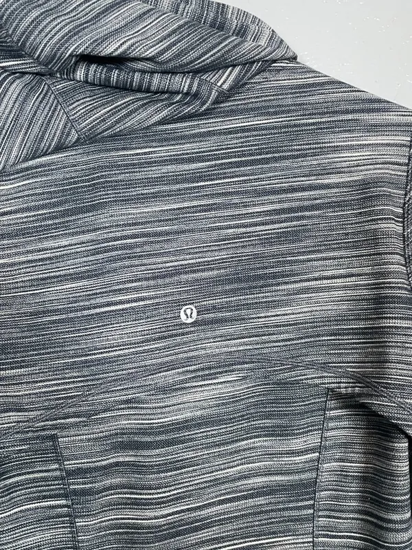 Lululemon Women 8 Heathered Black White Hooded Define Jacket Athleisure - Image 8