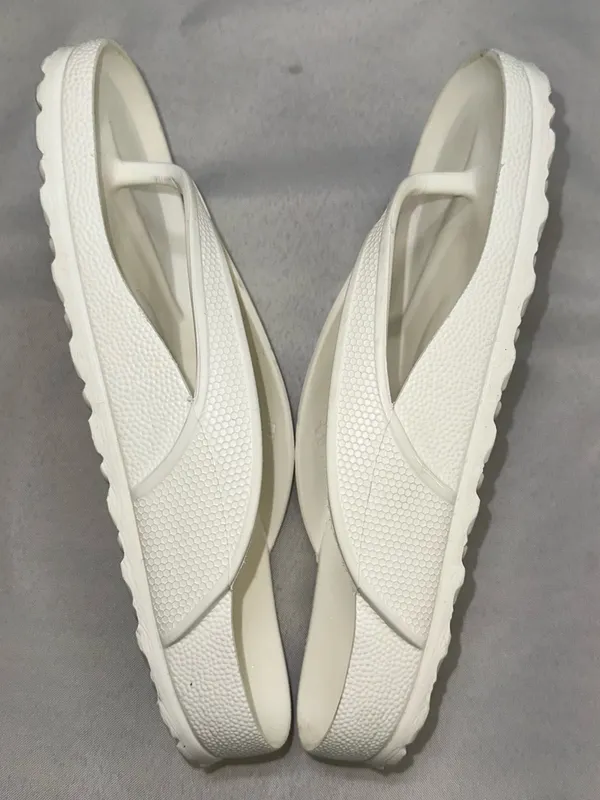 Birkenstock White Rubber Toe Post Thong Size 8 Women Size 6 Men - Image 8