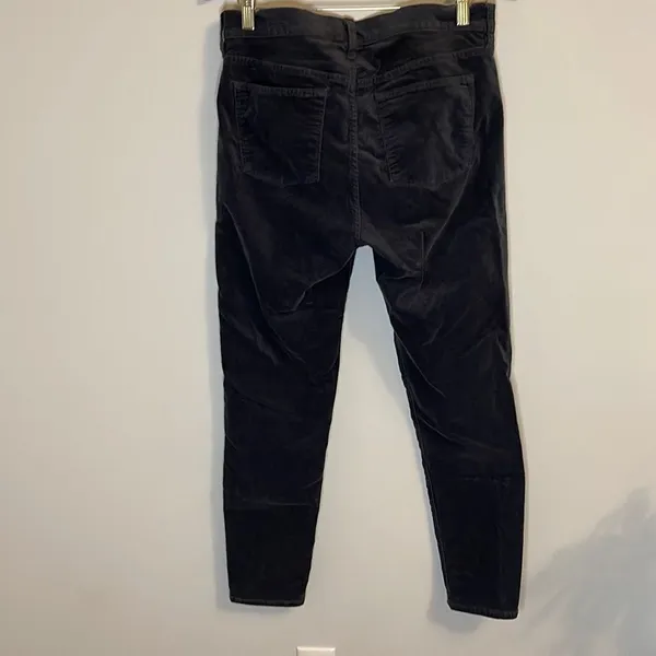 J.Crew‎ Mercantile Women’s Skinny Pants Velvet 5 Pocket Mid Rise Gray Size 29 - Image 5