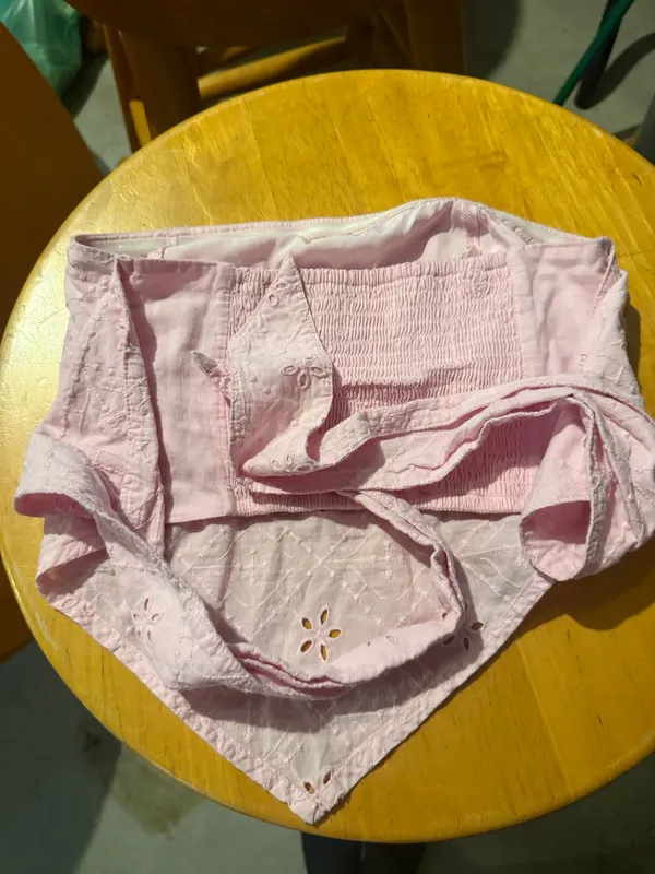 Pink Hollister tube top tie back - Image 2