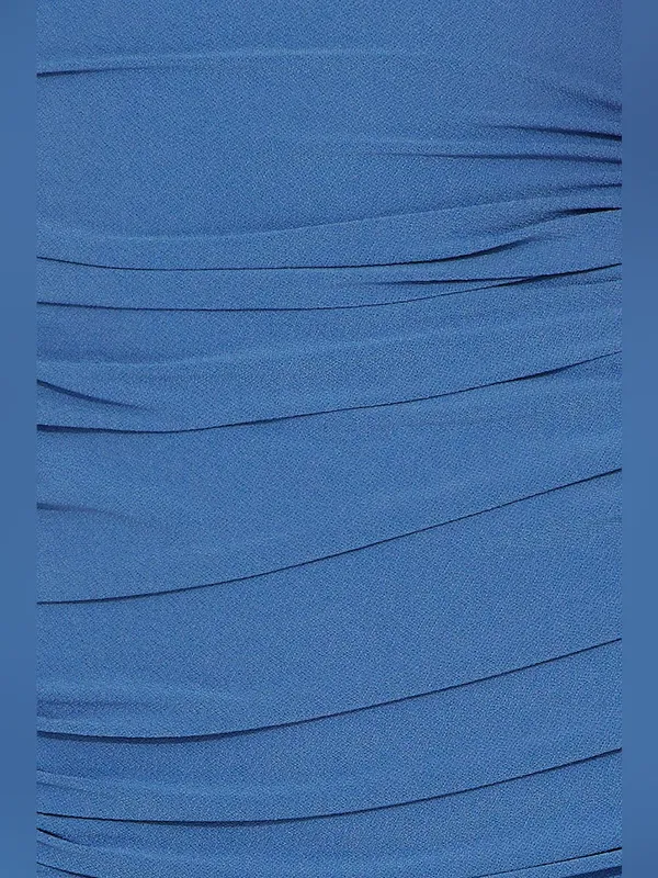 Hello Molly Strapless ALL THE CURVES MIDI DRESS In Blue - Image 6