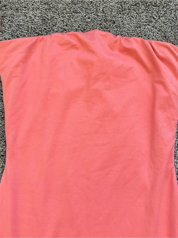 Strapless Coral Bodycon Dress Pink - Image 5