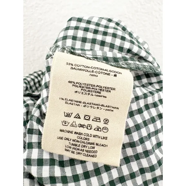 Free People West Side Tie Capri Pants Size 0 Green Gingham Retro Pinup Vintage - Image 7