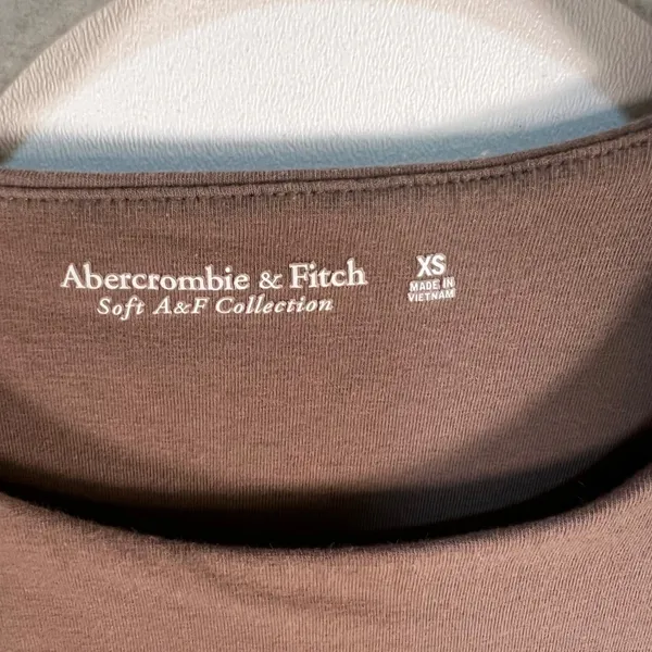 Abercrombie & Fitch Soft A&F Collection Long Sleeve‎ Bodice Brown XS Crew Neck - Image 4